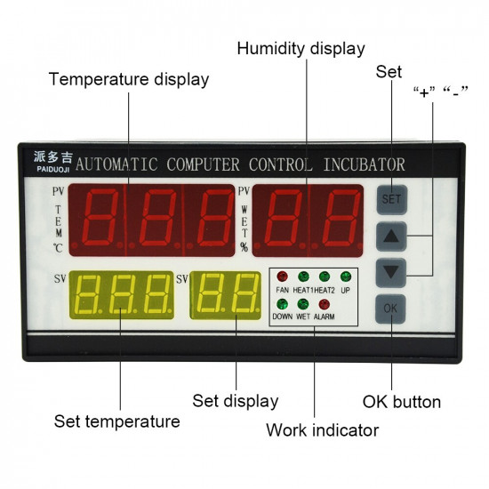 Thermostat oeuf incubateur contrôleur Hygrostat Ketotek XM18 entièrement automatique micro-ordinateur contrôle température humidité capteur